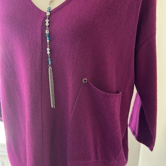 Keri ska Drop Shoulder Sweater, Size S/M. EUC - Picture 5 of 9